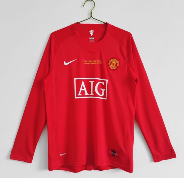 Retro Manchester United Home 2008 Champions Full Sleeve