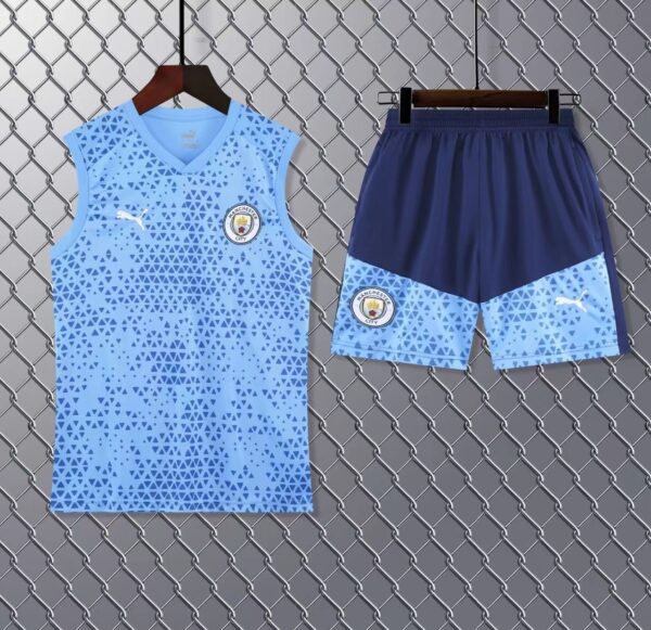 MAN CITY BLUE(SLEEVELESS TRAINING KIT)