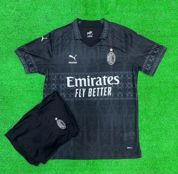 AC MILAN X PLEASURE BLACK KIT(JERSEY AND SHORTS)