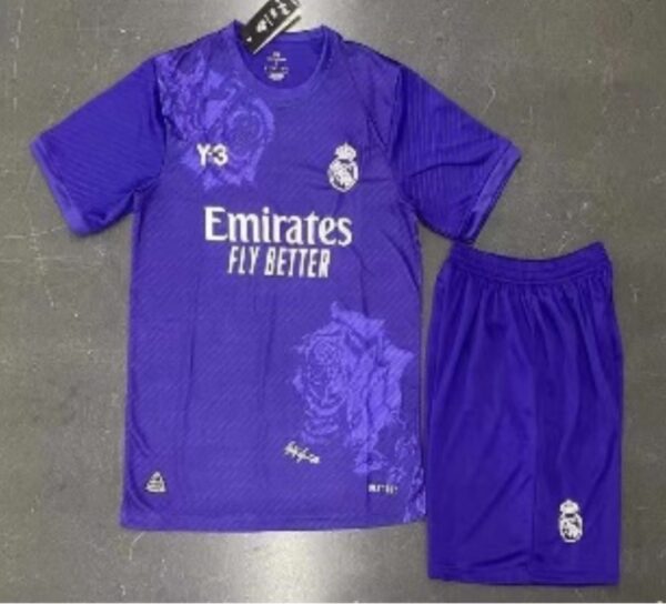 REAL MADRID PURPLE Y-3 SET(JERSEY AND SHORTS)