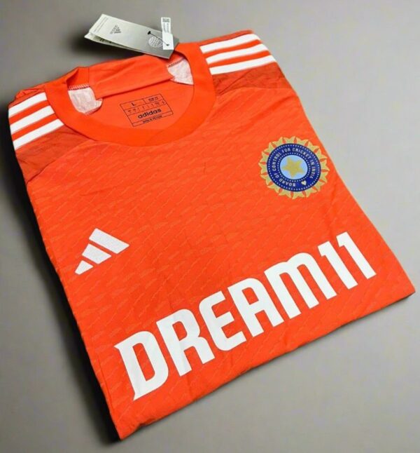 INDIA CRICKET ORANGE TRAINING JERSEY PLAYER VERSION - Image 2