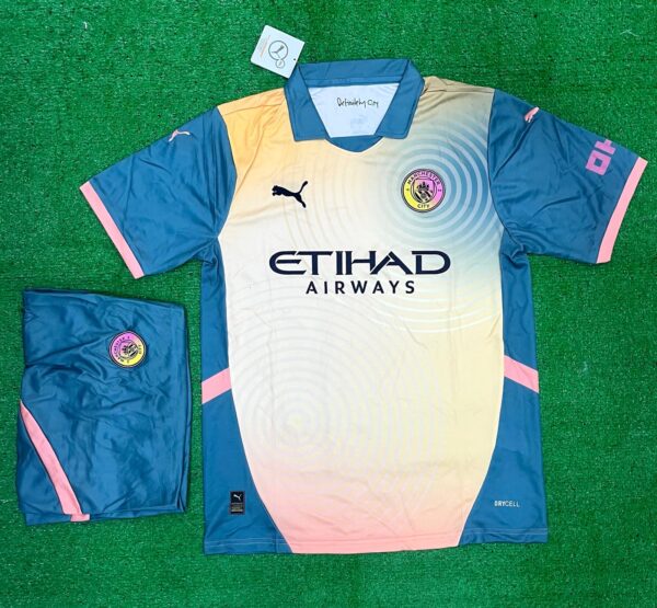 MANCHESTER CITY FOURTH 24-25 JERSEY KIT JERSEY AND SHORTS