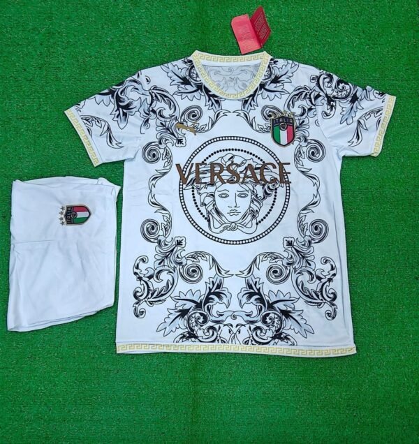 Italy X Versace White Jersey and Shorts
