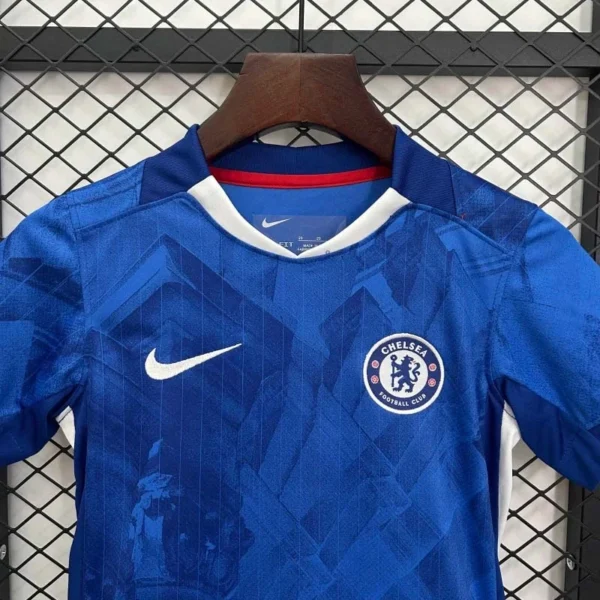 2025-2026  Chelsea FC Home Football Jersey and Short Kit - Image 3