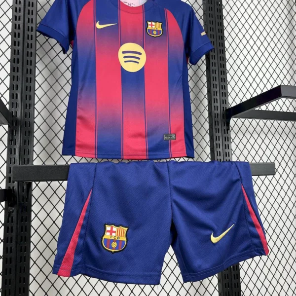 2025-2026  FC Barcelona Home Football Jersey and Short Kit - Image 3