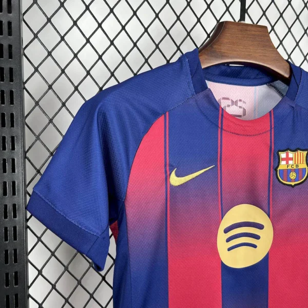 2025-2026  FC Barcelona Home Football Jersey and Short Kit - Image 4