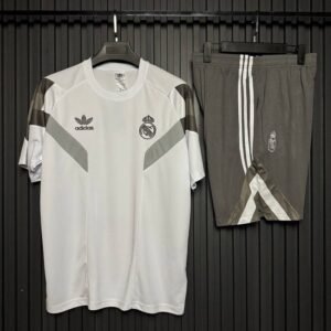 Real Madrid White and Grey Classic jersey and Shorts