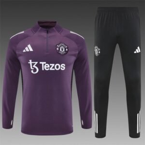Manchester United Purple Black 25/26 Tracksuit