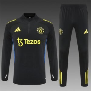 Manchester United Black and Yellow 25/26 Track Suit