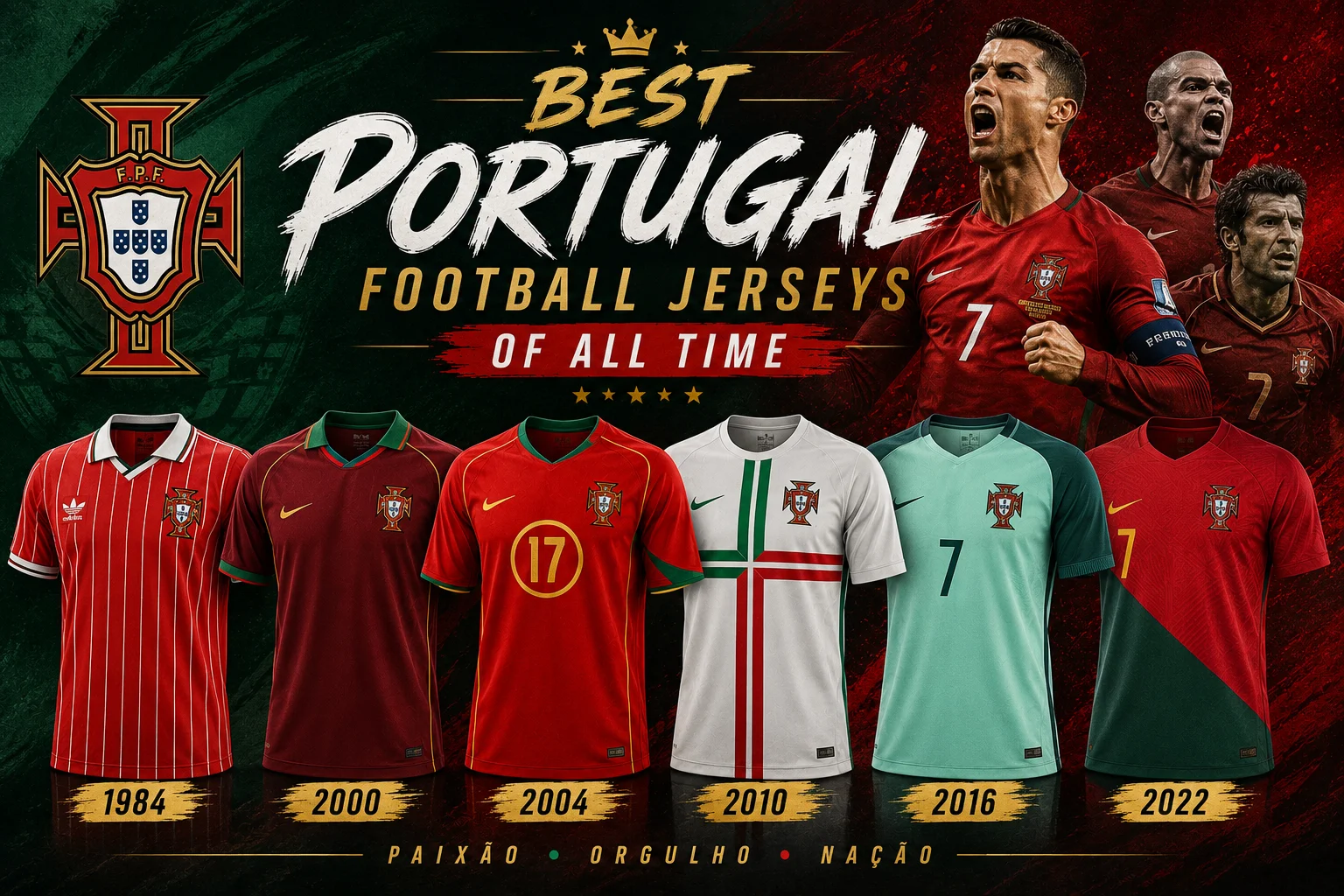 Best Portugal Football Jerseys of All Time Elite Jersey