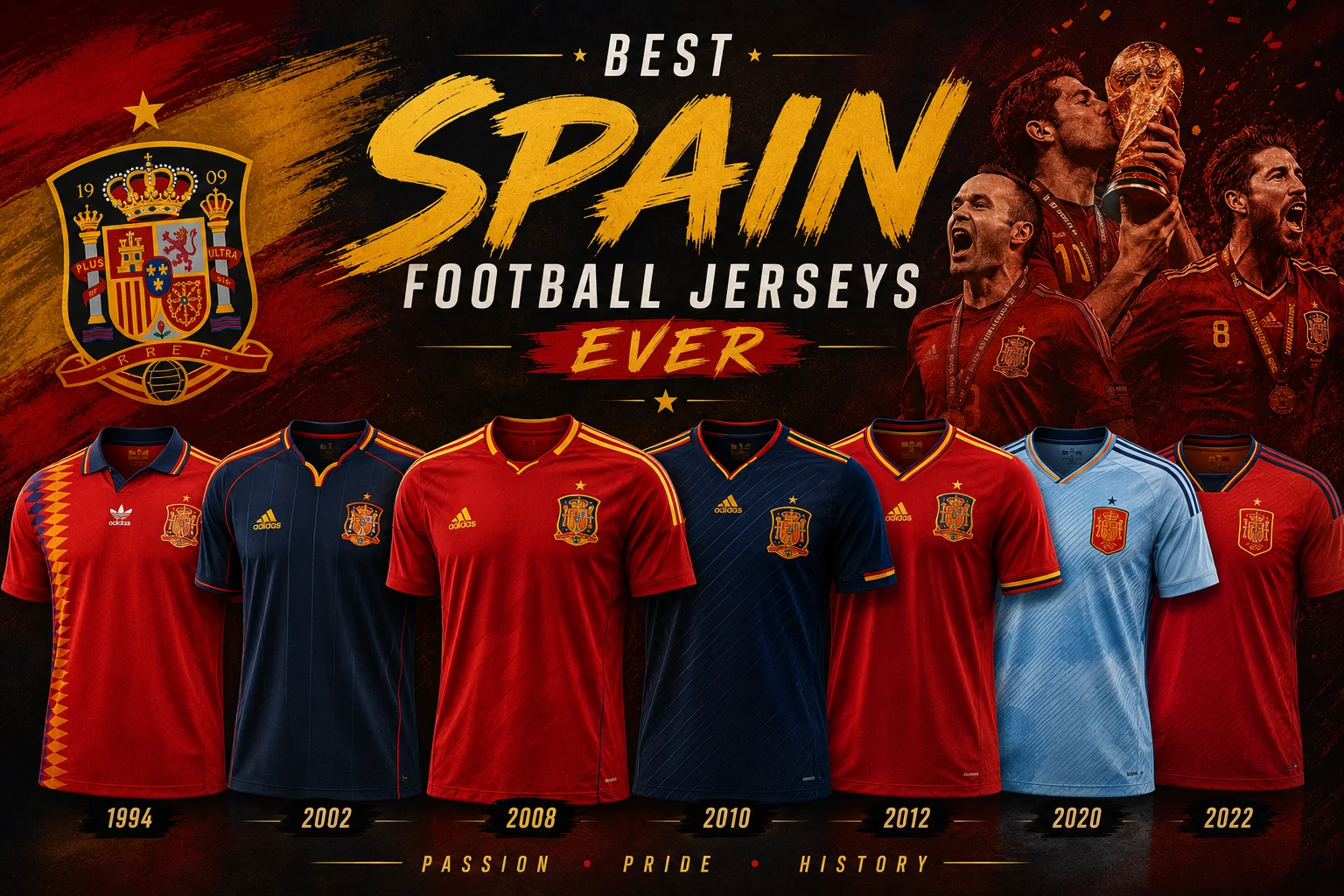 Best Spain Football Jerseys Ever | Elite Jersey